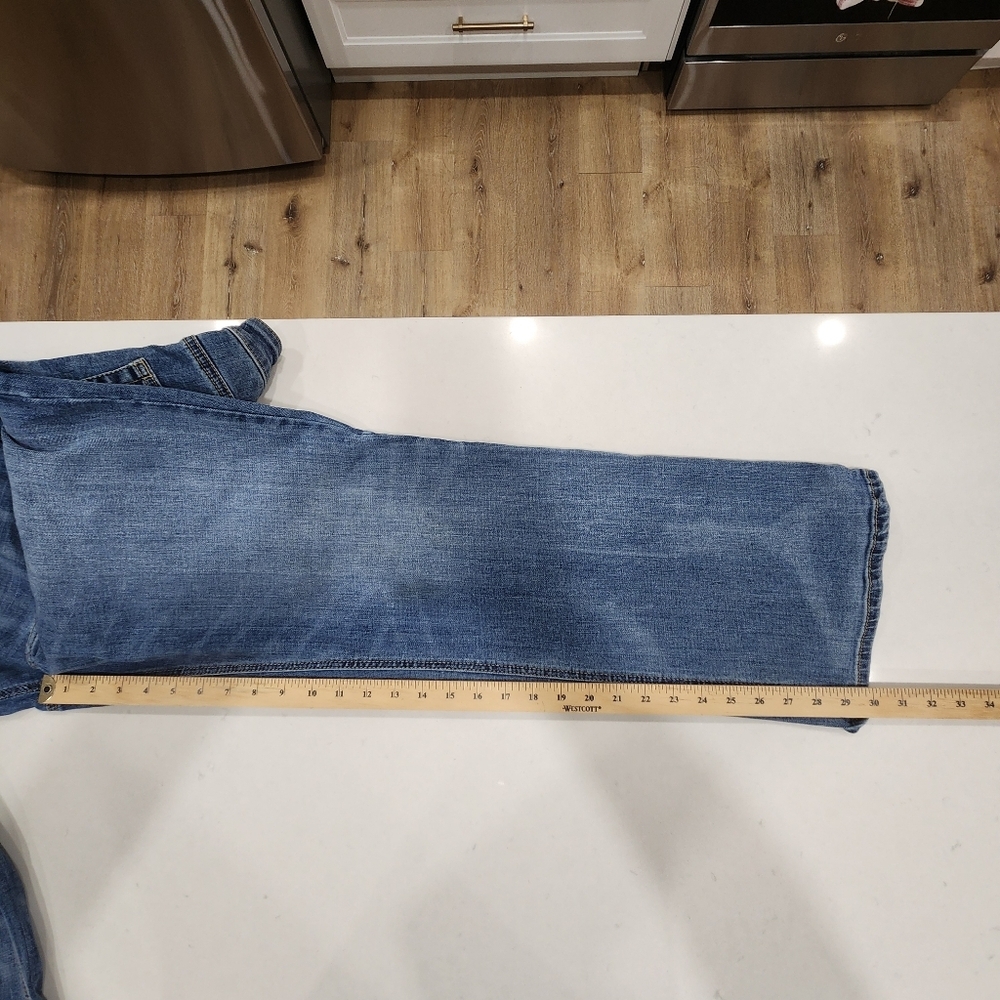 Vintage Silver Zac Jeans Mens 38x30 Straight Relaxed Fit Denim Medium Blue Wash - Picture 9 of 12